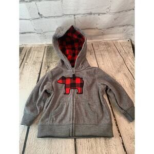 CARTER’S Boy’s Fleece Polar Bear Zip Up Hooded Jacket / Size: 6 Months